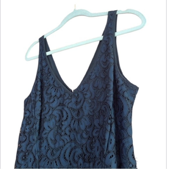 NWT Ann Taylor Loft Lace Fit & Flare Dress, Black, Fairy Grunge Whimsigoth Sz 10 - Picture 2 of 8